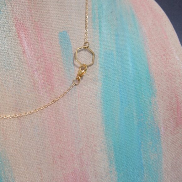 Nugget Citrine Necklace, Gemstone Perfume Bottle Pendant - Picture 5 of 6